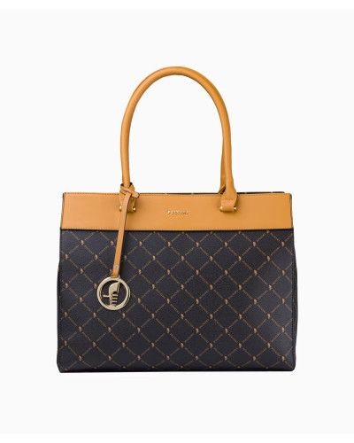 Torebka damska PUCCINI MONOGRAM BLXP0040 2 brązowa