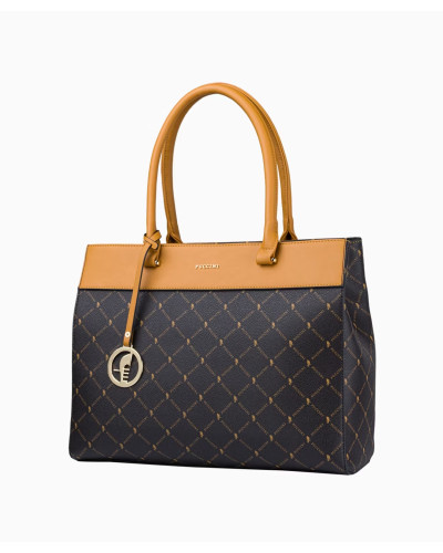 Torebka damska PUCCINI MONOGRAM BLXP0040 2 brązowa