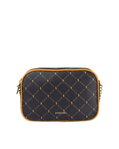 Torebka damska Puccini MONOGRAM BLXP0012 2 brąz