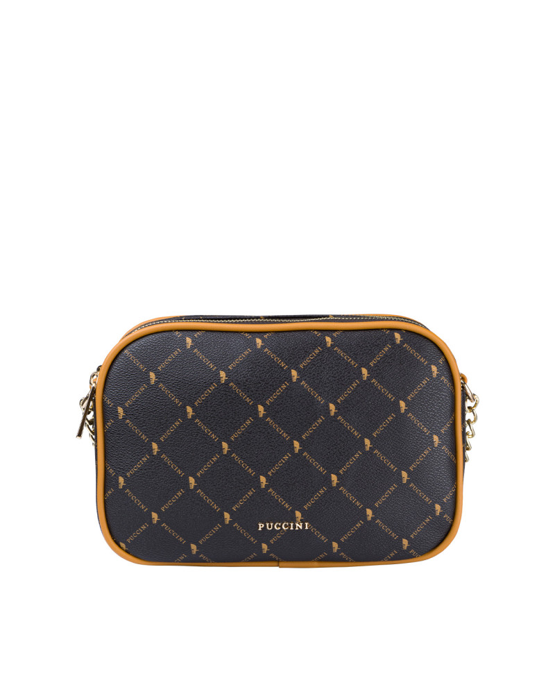 Torebka damska Puccini MONOGRAM BLXP0012 2 brąz