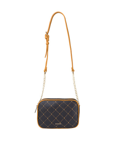 Torebka damska Puccini MONOGRAM BLXP0012 2 brąz