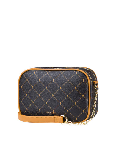 Torebka damska Puccini MONOGRAM BLXP0012 2 brąz