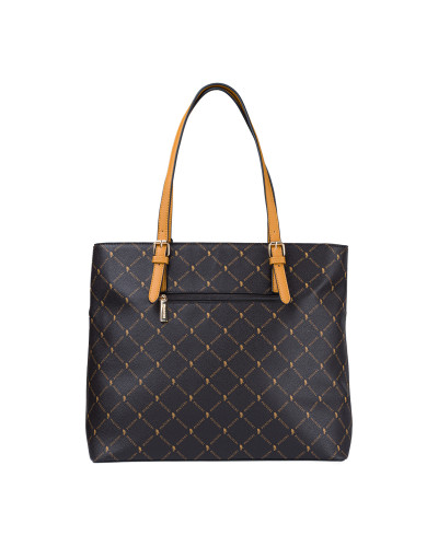 Torebka damska Puccini MONOGRAM BLXP0008 2 brąz