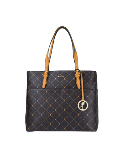 Torebka damska Puccini MONOGRAM BLXP0008 2 brąz