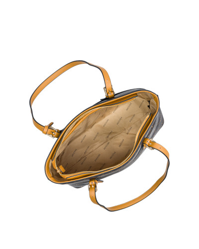 Torebka damska Puccini MONOGRAM BLXP0008 2 brąz